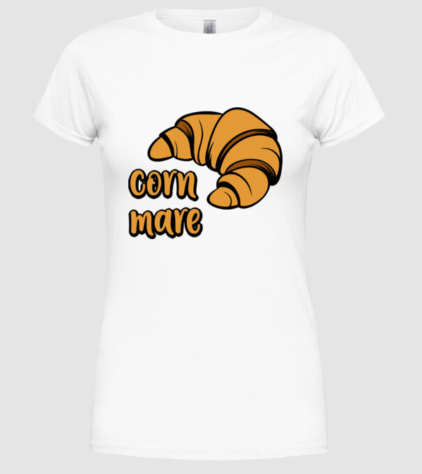 corn mare model alb pe tricou