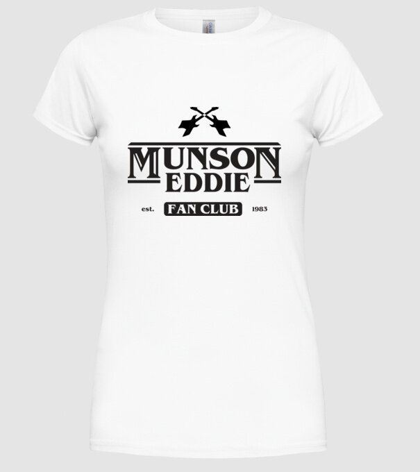 eddie munson fan club model alb pe tricou