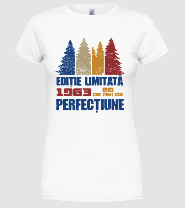 Ediție limitată 1963 - 60 de ani de perfecțiune model alb pe tricou
