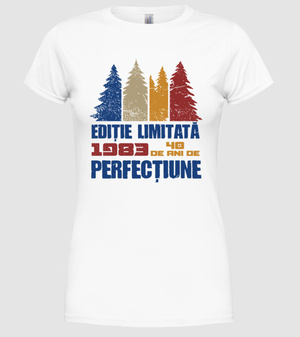 Ediție limitată 1983 - 40 de ani de perfecțiune model alb pe tricou