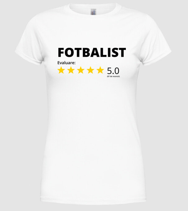 Evaluare 5 FOTBALIST model alb pe tricou