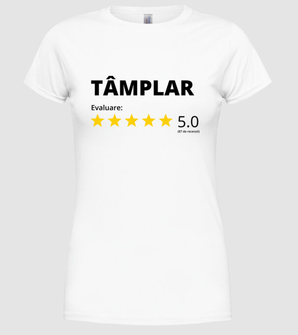 Evaluare - TÂMPLAR model alb pe tricou