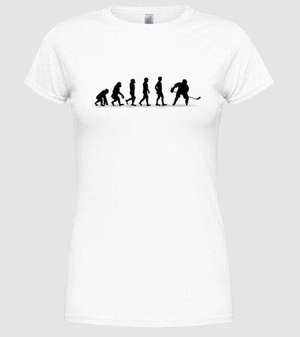 Evolution Hockey model alb pe tricou
