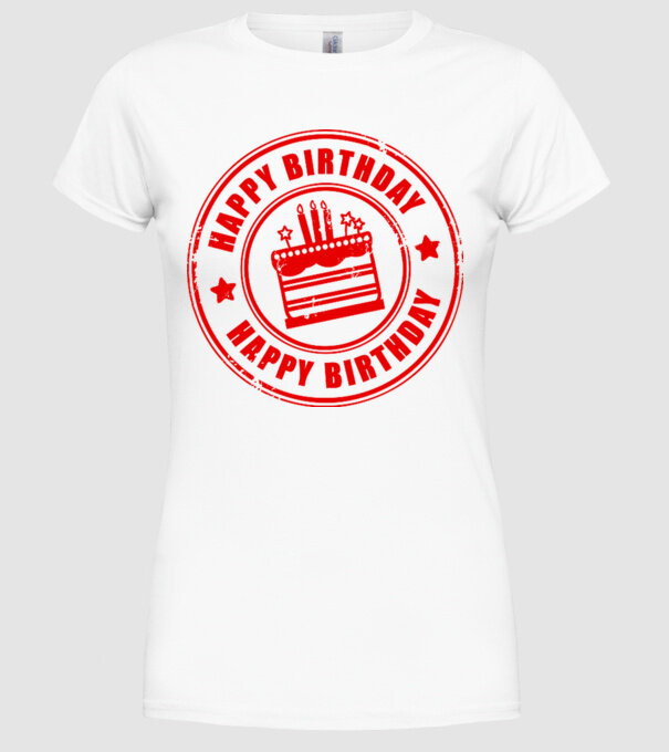 happy birthday model alb pe tricou