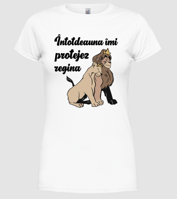 Întotdeauna îmi protejez regina model alb pe tricou
