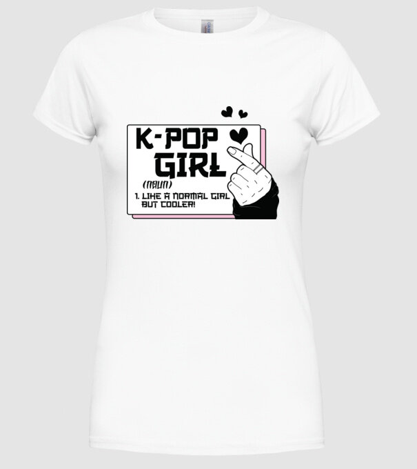 K-POP FANGIRL model alb pe tricou