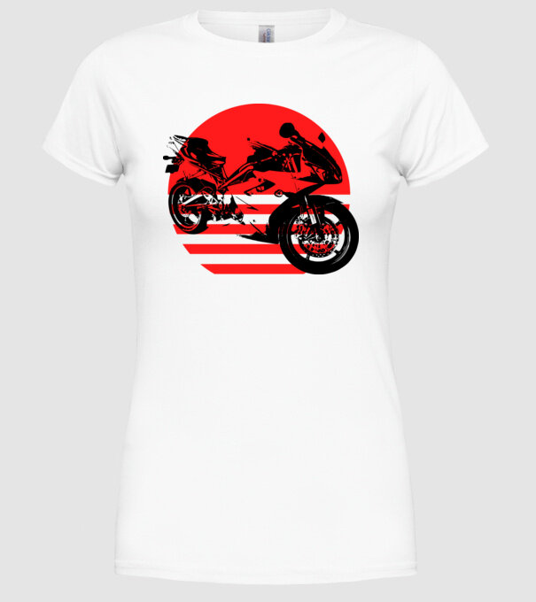 Katana model alb pe tricou