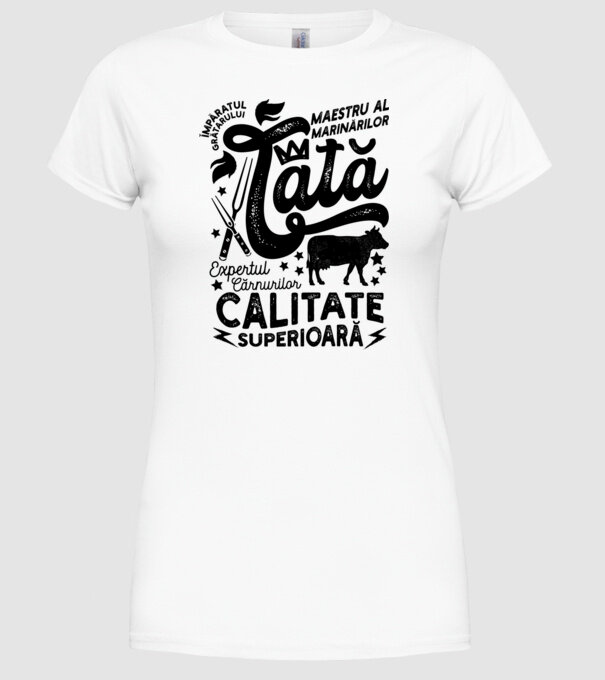 Împăratul grătarului, maestru al marinărilor, expertul cărnurilor - tată - Calitate superioară model alb pe tricou