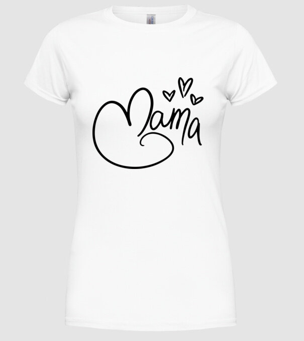 mama model alb pe tricou