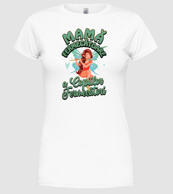 Mamă fermecătoare a copiilor fermecători model alb pe tricou