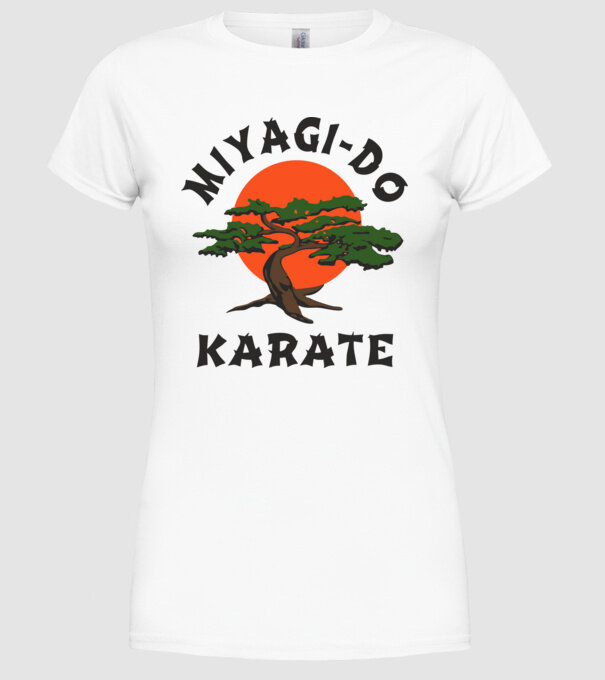 Miyagi-do karate cobra kai model alb pe tricou
