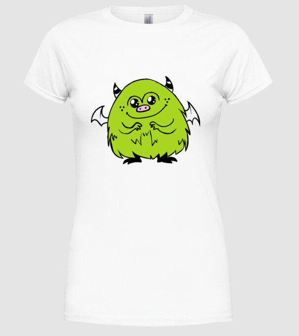 monstruleț model alb pe tricou