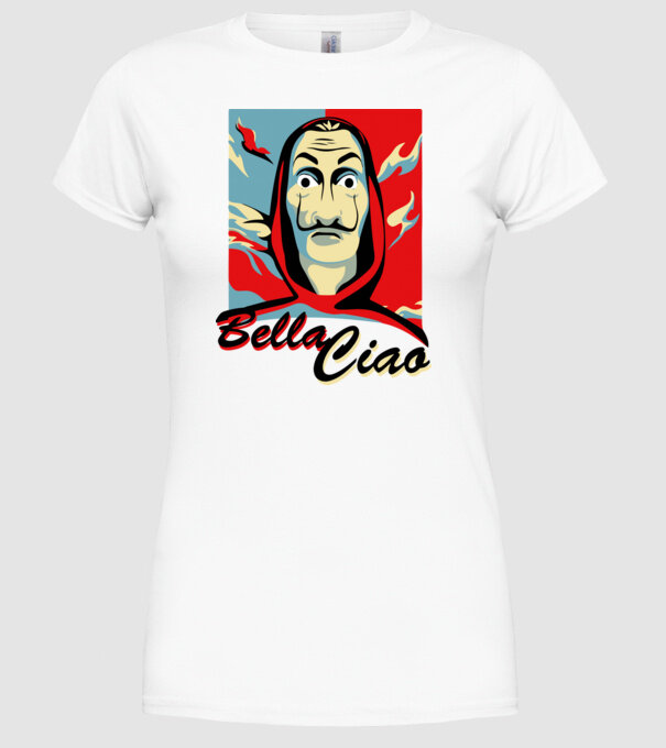obey bella ciao model alb pe tricou