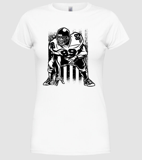 PLAYER model alb pe tricou