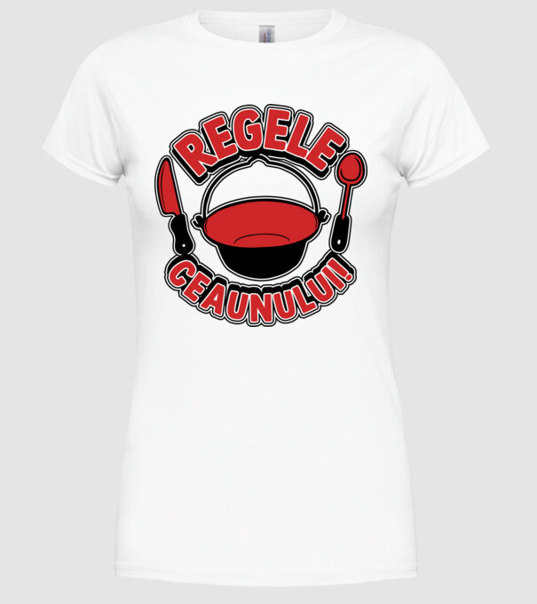 Regele - ceaunului! model alb pe tricou