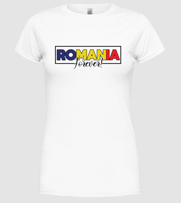 Romania forever model alb pe tricou
