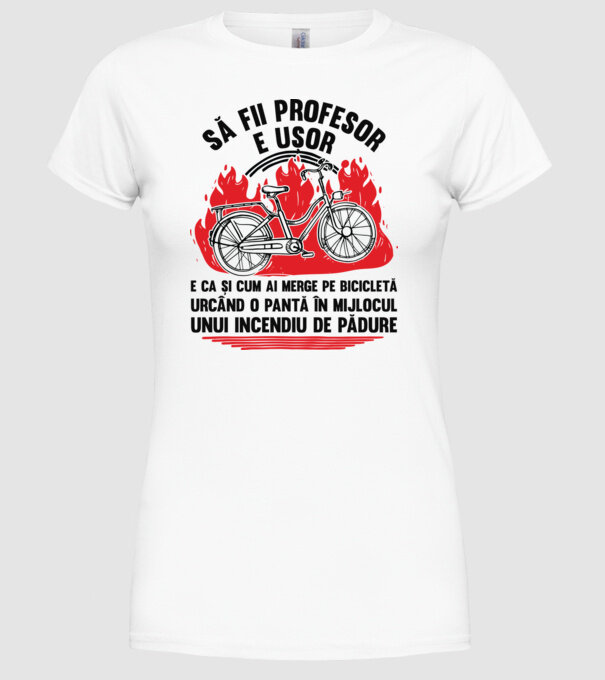 Să fii profesor e ușor model alb pe tricou