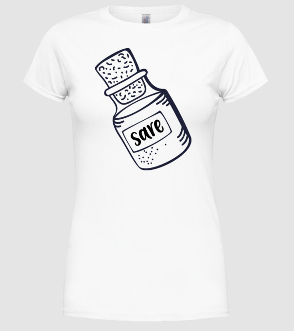 sare model alb pe tricou