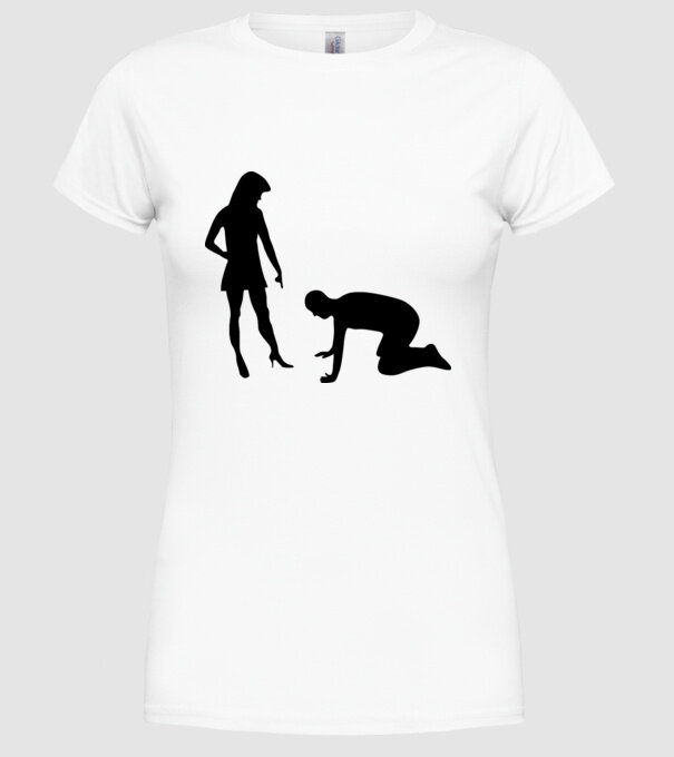 Sărut model alb pe tricou