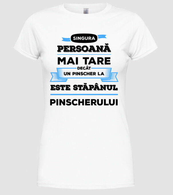 singura persoană mai tare decât un Husky este stăpânul Husky-ului model alb pe tricou