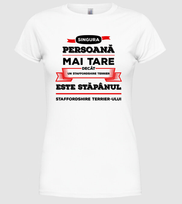 singura persoană mai tare decât un Pinscher la este stăpânul Pinscherului model alb pe tricou