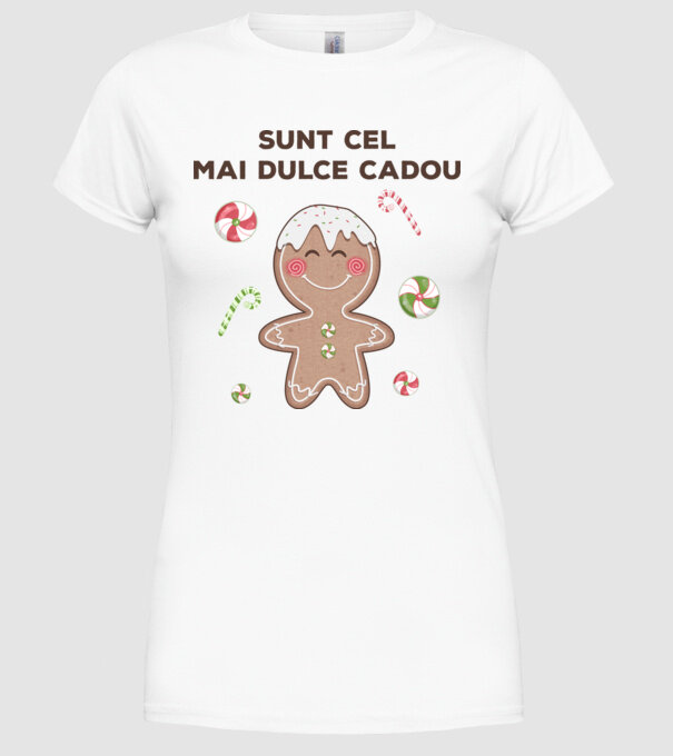 Sunt cel mai dulce cadou model alb pe tricou