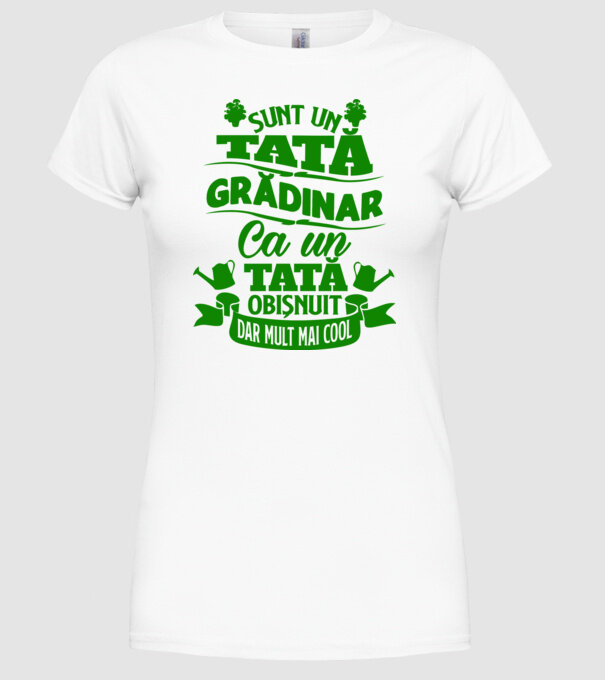 Sunt un tată grădinar model alb pe tricou