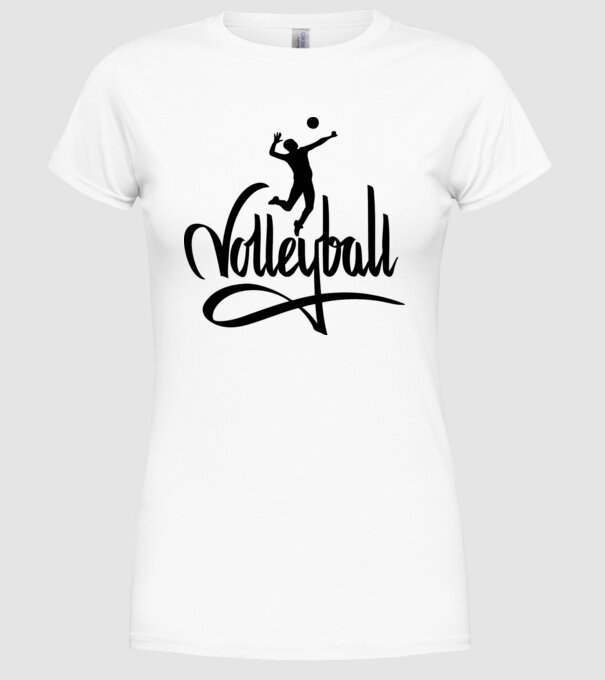 Text Volei pentru tricou model alb pe tricou