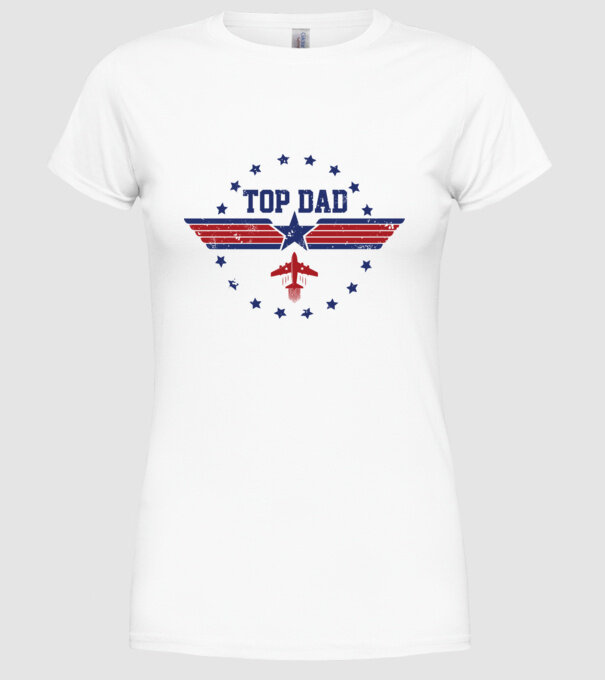 TopDad model alb pe tricou