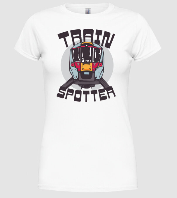 Trenuri model alb pe tricou