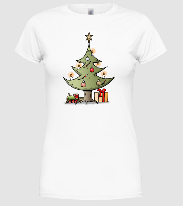 Trenuri model alb pe tricou
