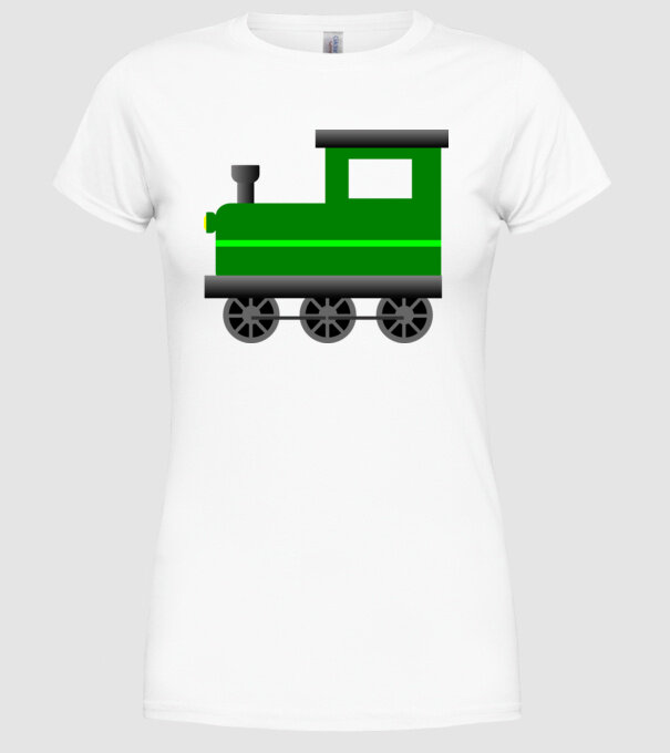 Trenuri model alb pe tricou