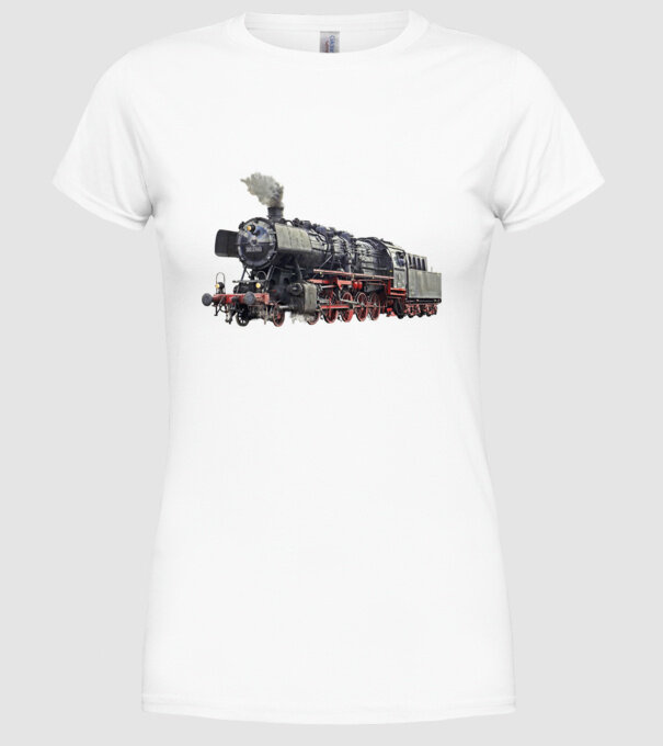 Trenuri model alb pe tricou
