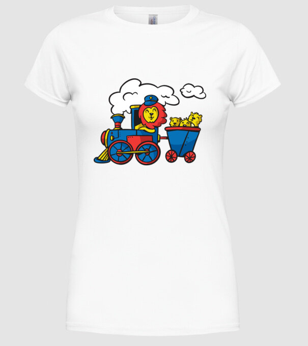 Trenuri model alb pe tricou