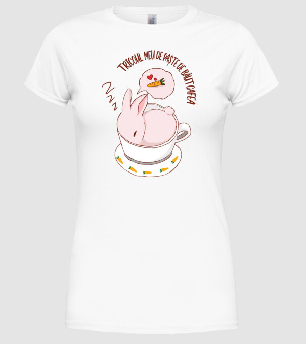 tricoul meu de Paște de băut cafea model alb pe tricou