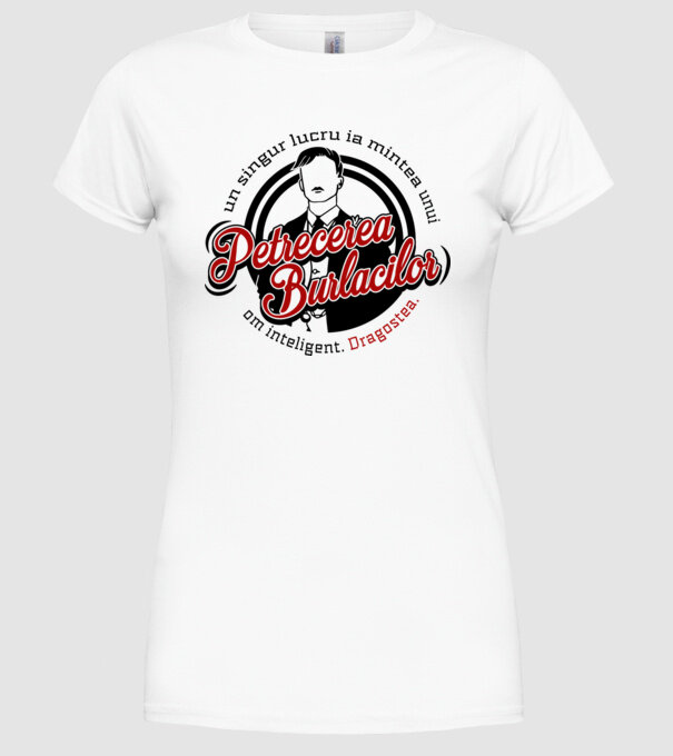 Un singur lucru ia mintea unui om inteligent model alb pe tricou