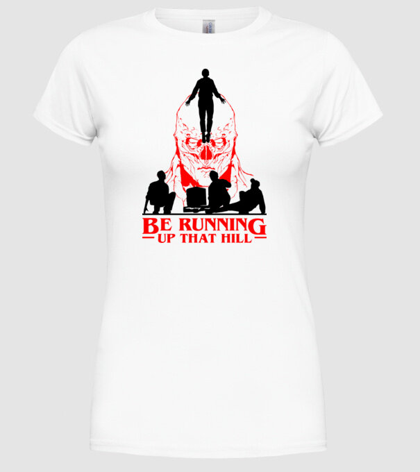 vecna running up that hill model alb pe tricou