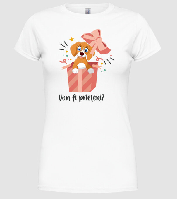 Vom fi prieteni? model alb pe tricou