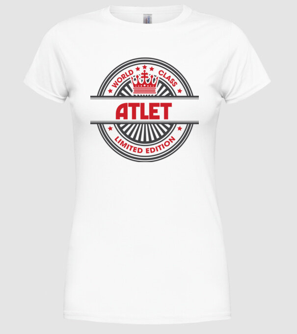 atlet model alb pe tricou