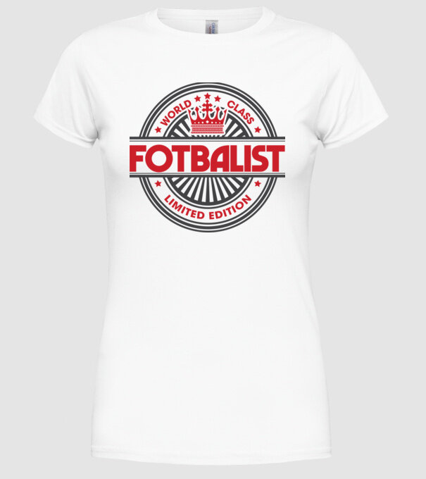 Fotbalist model alb pe tricou