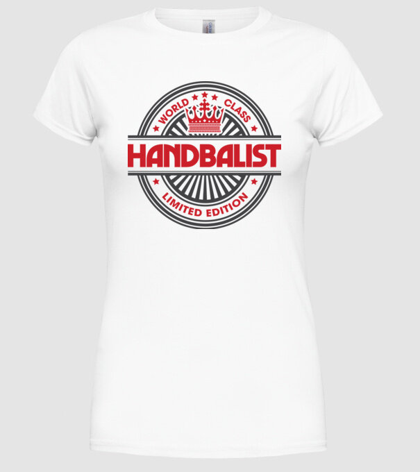 handbalist model alb pe tricou