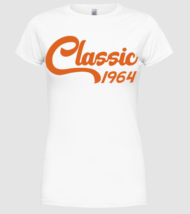 1964 Classic model alb pe tricou