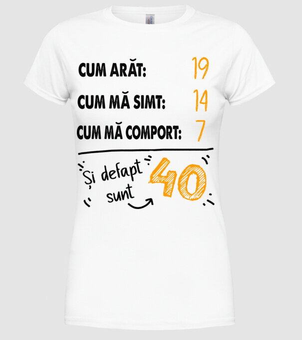 Aspect, senzație, comportament 40 Alb model alb pe tricou