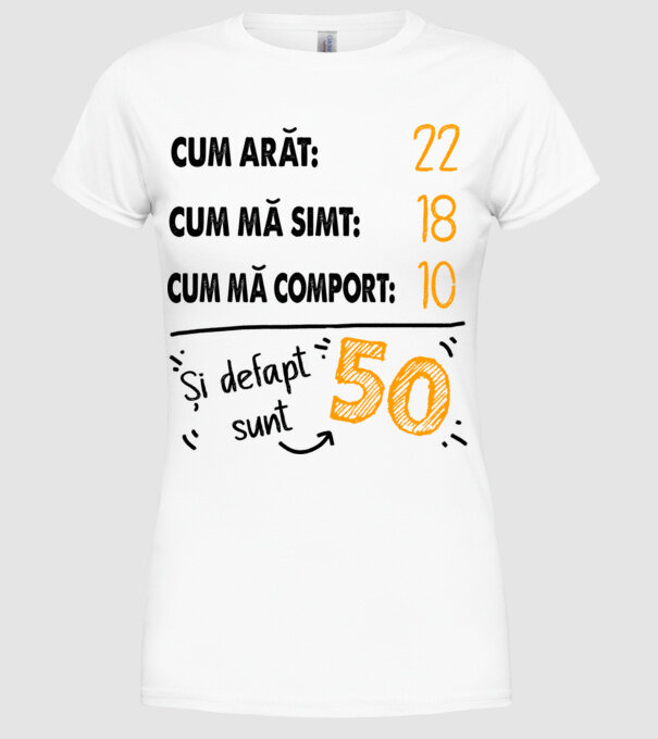 Aspect, senzație, comportament 50 Alb model alb pe tricou