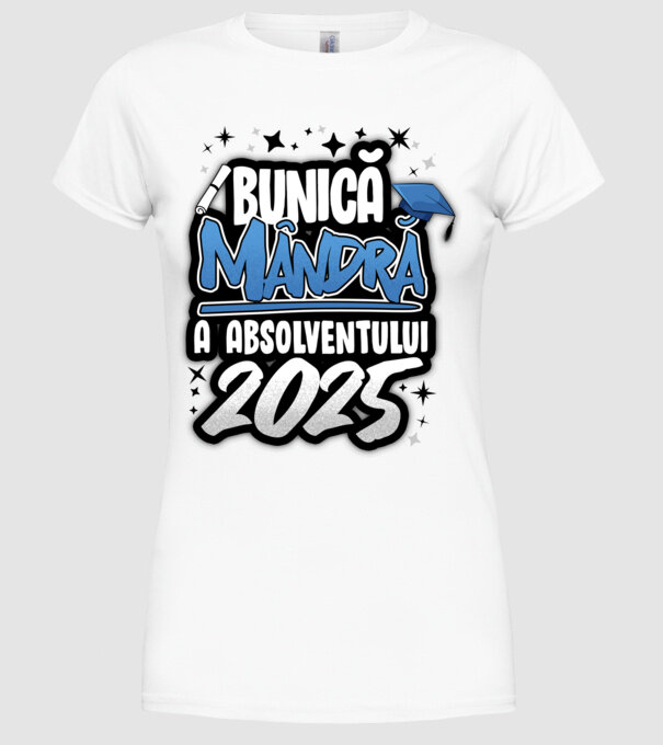 Bunică MÂNDRĂ a absolventului model alb pe tricou