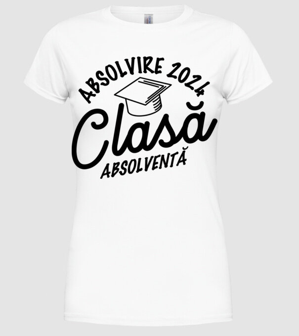 Clasă absolventă model alb pe tricou