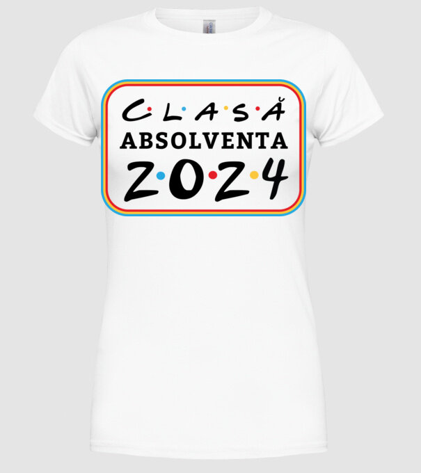 Clasă absolventă friends model alb pe tricou