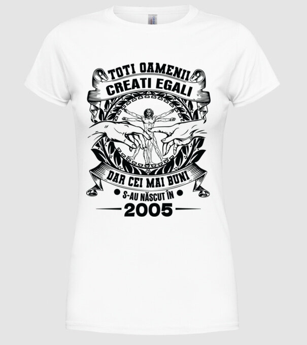Da Vinci 20 2005 model alb pe tricou