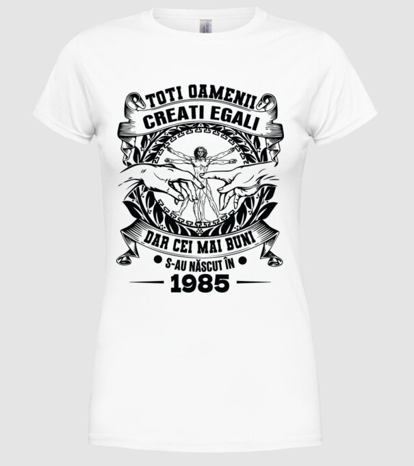 Da Vinci 40 1985 model alb pe tricou