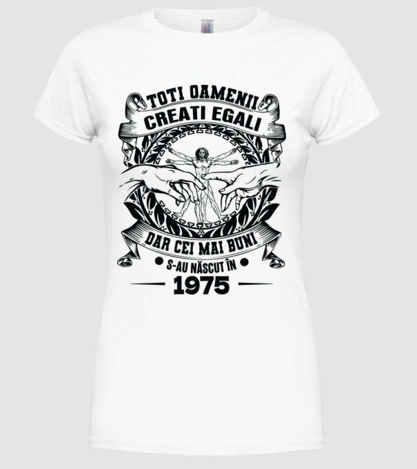 Da Vinci 50 1975 model alb pe tricou